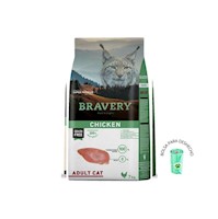 Comida para Gato Bravery Libre de Granos Adulto Todas las Razas Pollo 7 Kg